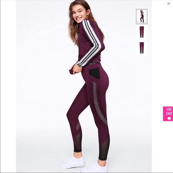 PINK Victoria's Secret Pants - ULTIMATE MAROON LEGGING